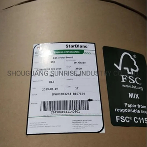 Sun Brand Fbb Ivory Board таңгактоо жана басып чыгаруу үчүн колдонуу